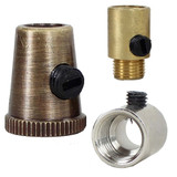 uxcell Cable Glands Strain Relief Cord Connector Grips Metal Bronze 5Pcs  for Wiring Hanging Light Ceiling Pendant Lamp