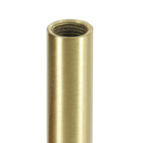 4in. Long Brushed Brass Finish Brass Pipe 1/2in Diameter Round Hollow Pipe  with 1/8ips. Female Thread on both ends.