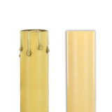 65mm (2-9/16in) Long Plain Hard Plastic European Candle Cover - Ivory