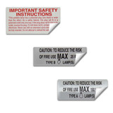 Fixture Safety Labels