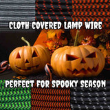 Light Up Your Spooky Season with Grand Brass Lamp Parts' Cloth Covered Lamp Wire!