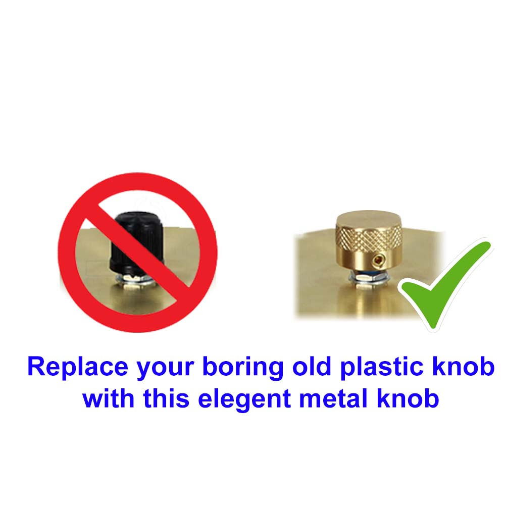 3/4in. x 1/2in. Diamond Knurled Dimmer Knob Unfinished Brass With Set Screw