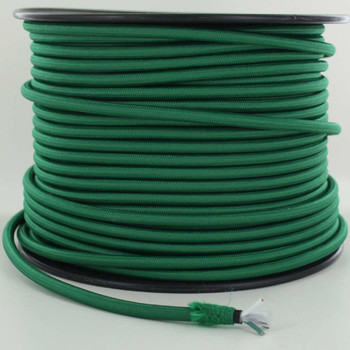 18/3 SJT-B Green Nylon Fabric Cloth Covered Lamp and Lighting Wire.