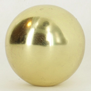 1in Diameter - 1/4-27 UNF Threaded Brass Ball - Polished Brass