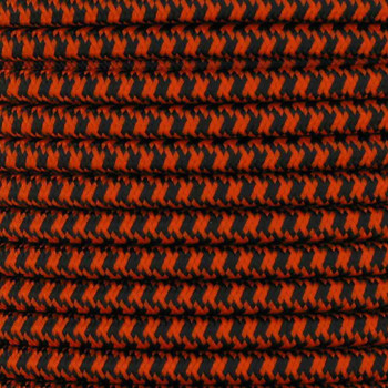 18/3 SVT-B Black/Safety Orange Hounds Tooth Pattern Nylon Fabric Cloth Covered Pendant And Table Lamp Wire