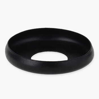 7/8in Stamped Steel Checkring with 1/8ips (7/16in) Slip Center Hole - Black Finish