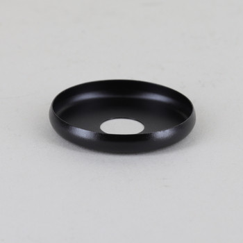 1-1/4in Stamped Steel Checkring with 1/8ips (7/16in) Slip Center Hole - Black Finish