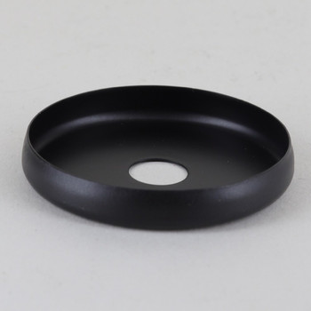 1-1/2in Black Finish Stamped Steel Checkring with 1/8ips (7/16in) Slip Center Hole