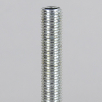 1in Long 5/16-27 UNS Fully Threaded Hollow Nipple - Zinc Plated Steel