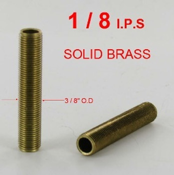 2-1/2in. x 1/8ips. Threaded Brass Hollow Nipple 2-1/2in. x 1/8ips. Threaded Brass Hollow Nipple