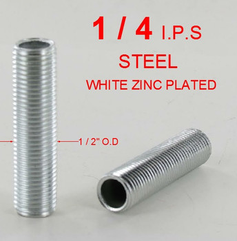 2-3/4in. x 1/4ips. Threaded  Zinc Plated Steel Hollow Nipple