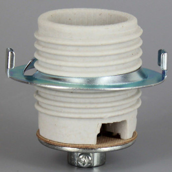 E-26 Base Porcelain Socket with Metal Shade Ring and 1/8ips. Cap