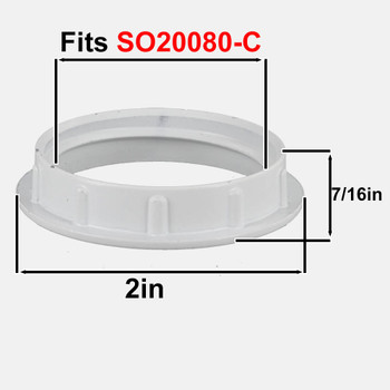 White Die-Cast Metal Ring for SO20080-C and SO20080WL Lamp Socket