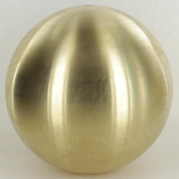 200mm (7-7/8in) Diameter Cast Brass Hollow Ball Sphere with 1/8ips (7/16in) Slip Through Top Hole and 10.5mm (0.413in) Bottom Hole. Approximately 0.2in Thickness For use with BBCS200PLUG 10.5mm Ball Plug