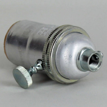 E-26 Single Turn Rotary Knob Socket with 1/8ips. Female Cap - Unfinished Aluminum