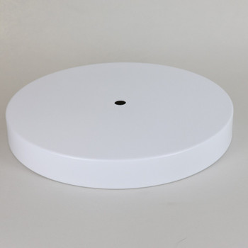 8in Diameter Flat Canopy/Base without Wire Way - White Finish