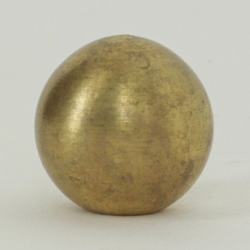 8/32 UNC Female Threaded - 1/2in Diameter Solid Brass Ball Finial - Unfinished Brass