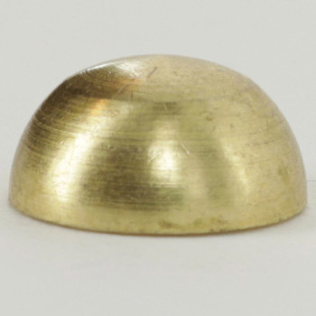 1/2in Diameter Brass Half Ball with 8/32 UNC Female Threaded Tapped Blind Hole - Unfinished Brass