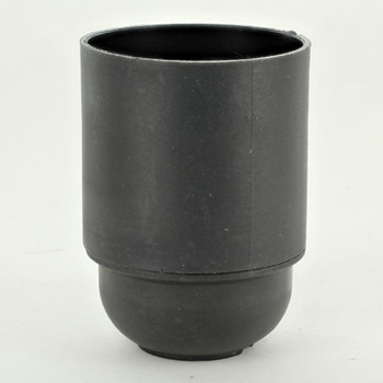 E27 Black Phenolic Smooth Skirt Lamp Holder with 1/8ips Threaded Cap