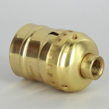 Polished Brass Keyless Socket with 1/8ips. Female Cap