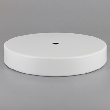 6in Diameter Flat Canopy/Base without Wire Way - White Powdercoated