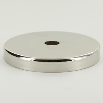 Polished Nickel Finish Cap Cover for BOST25 Bodies with 1/8ips (7/16in) Slip Center Hole. Made From 0.036in Thick Steel Material.
