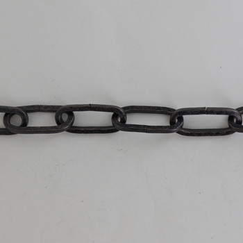 Oil Rubbed Bronze Finished Embossed Square Link Steel Chain.