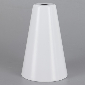2-1/4in Diameter Steel Cone Cup with 1/8ips Slip Through Center Hole - White Finish