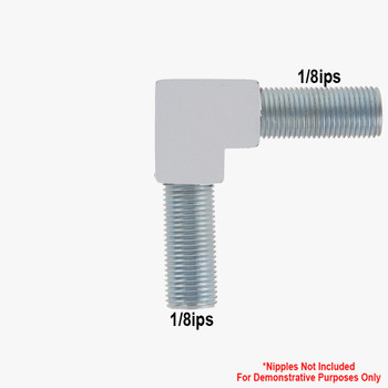 1/8ips Threaded - Geometric Style 90 Degree Armback - White