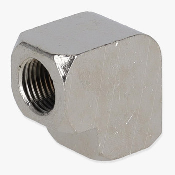 1/8ips Threaded - Rounded Brass 90 Degree Armback - Polished Nickel.