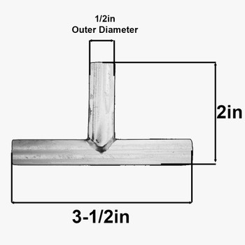 1/8ips Brass Female Threaded Tee Shape Arm - Satin Nickel.