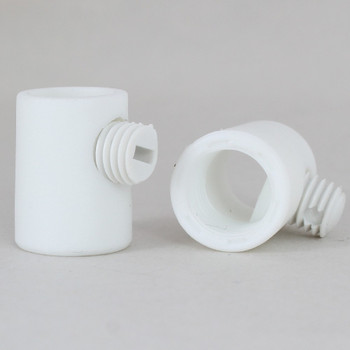 1/8ips Female Threaded Plastic Strain Relief and Nylon  Set Screw - White