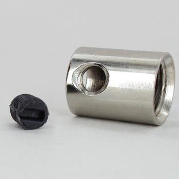1/8ips Female Threaded Strain Relief and Nylon  Set Screw - Polished Nickel