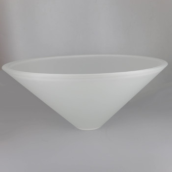 14in Diameter Frosted Cone Shade with 1-5/8in Hole
