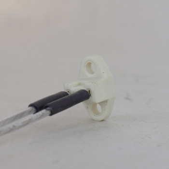 White G4 Lamp Socket with Mounting Holes and Wire Leads rated maximum 24V, 4A. Certificated cUR, ENEC and CQC.