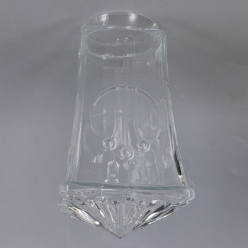 3-1/4in Fitter Clear Square Glass Shade