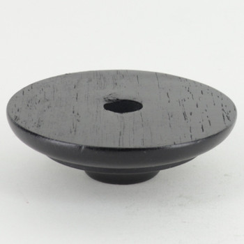 3in. Black Wooden Vase Cap with 1/8ips. Slip Hole