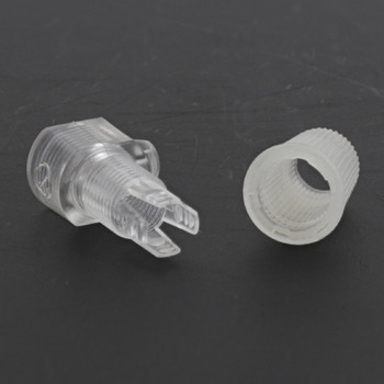 1/8ips Female Threaded Plastic Strain SVT Relief - Clear. Used For SVT Type Wire.