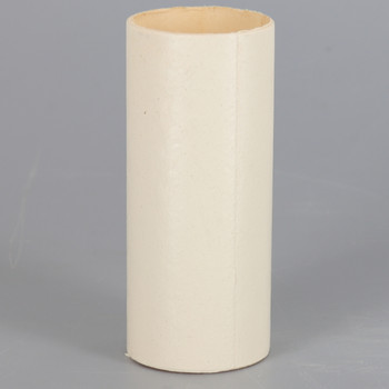 8in. Long X 1-5/16in. Outside Diameter Paper E-26 Base Candle Socket Cover - Edison - Ivory.