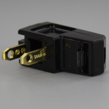 Black - Non-Polarized, Non-Grounding, Easy Lamp Plug for 16/2 SPT-2 and 18/2 SPT-2 Wire