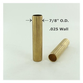 7/8in. Reeded Unfinished Brass Tubing
