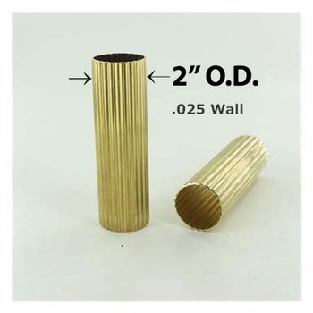 2in. Reeded Hard Unfinished Brass Tubing