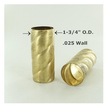 1-3/4in. Roped Unfinished Brass Tubing