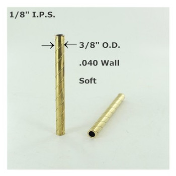 1/8ips. Roped Soft Unfinished Brass Tubing