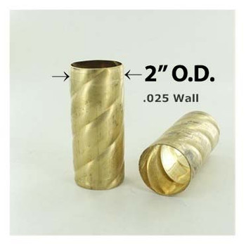 2in. Roped Hard Unfinished Brass Tubing