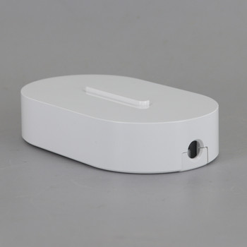 White Table/Floor UNICO Series Universal push button dimmer for incandescent and led dimmable lamps.