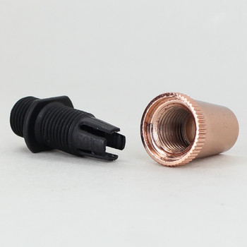 1/8ips. Male Threaded Strain Relief - Polished Copper Finish