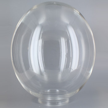 12in Diameter X 4in Fitter Egg Shaped Acrylic Ball - Clear.