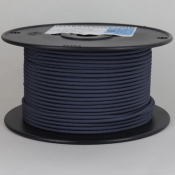 18/1 Single Conductor Navy Blue Nylon Over Braid AWM 105 Degree White Wire