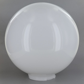 10in Diameter X 4 inch Twist-In Fitter Acrylic Ball - White